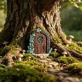 thumbnail image 3 of Miniature Door, Fairy House Elf Door, Door, Garden Fairy Door, Wooden Fairy Garden Art Doors for Tree Fairy Garden Decoration, 3 of 4