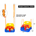thumbnail image 2 of JBeeCtrl 3-in-1 Toddler Swing Seat with Hanging Strap and Hooks for Outside Baby Swing Sets for Indoor/Outdoor Playset（Blue）, 2 of 7