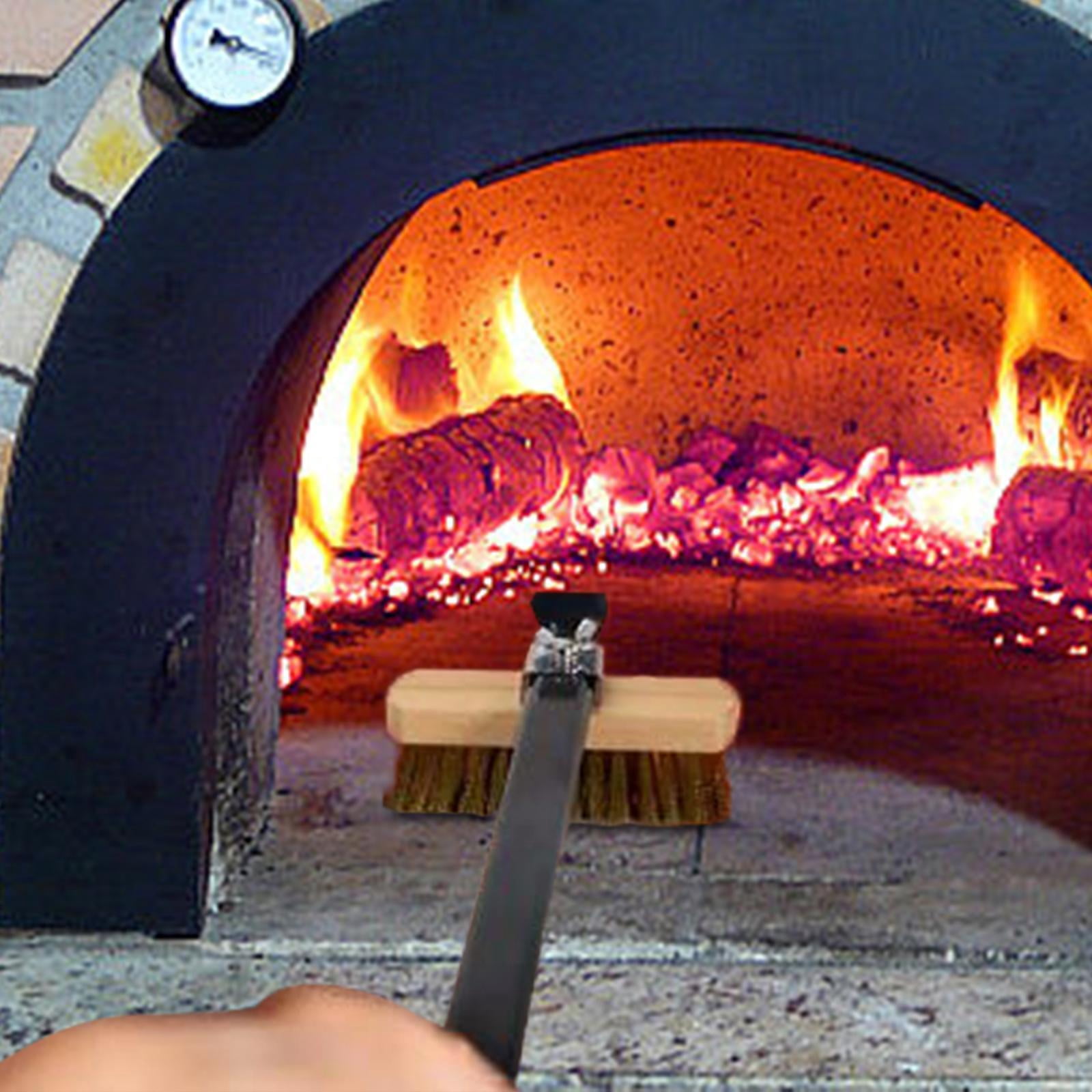 YWMJZEU Pizza Oven Brush with Scrape Grilling Accessories Effective Cleaning Grill Brush