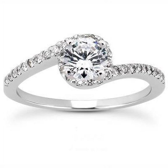 Pompeii 5/8ct Diamond Engagement Ring 14K White Gold (G,SI)
