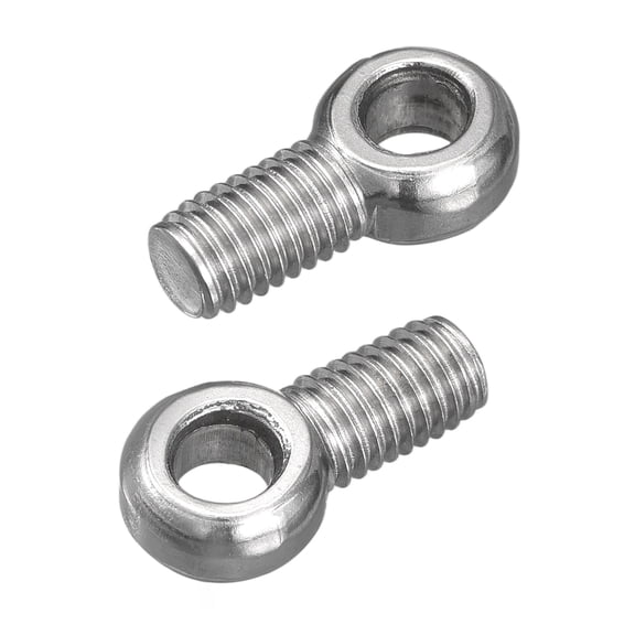 4Pcs M8 x 20mm Lifting Eye Bolts, 304 Stainless Steel Machinery Shoulder Swing Bolt Lifting Ring Eyebolt for Pipeline Gate Valves, Building Steel Pipe Fasteners, Silver