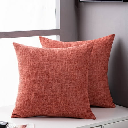

Mustard Yellow Pillow Covers Rustic Linen Decorative Square Throw Pillow Covers 18x18 Inch for Sofa Couch Decoration(Size Color)