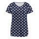 thumbnail image 4 of Camisas de Cuello de Tripulación de Manga Corta para las Mujeres Plisado Mangas de Ruffle, Cuello Redondo Casual Primavera Y Blusa de Verano, 4 of 5