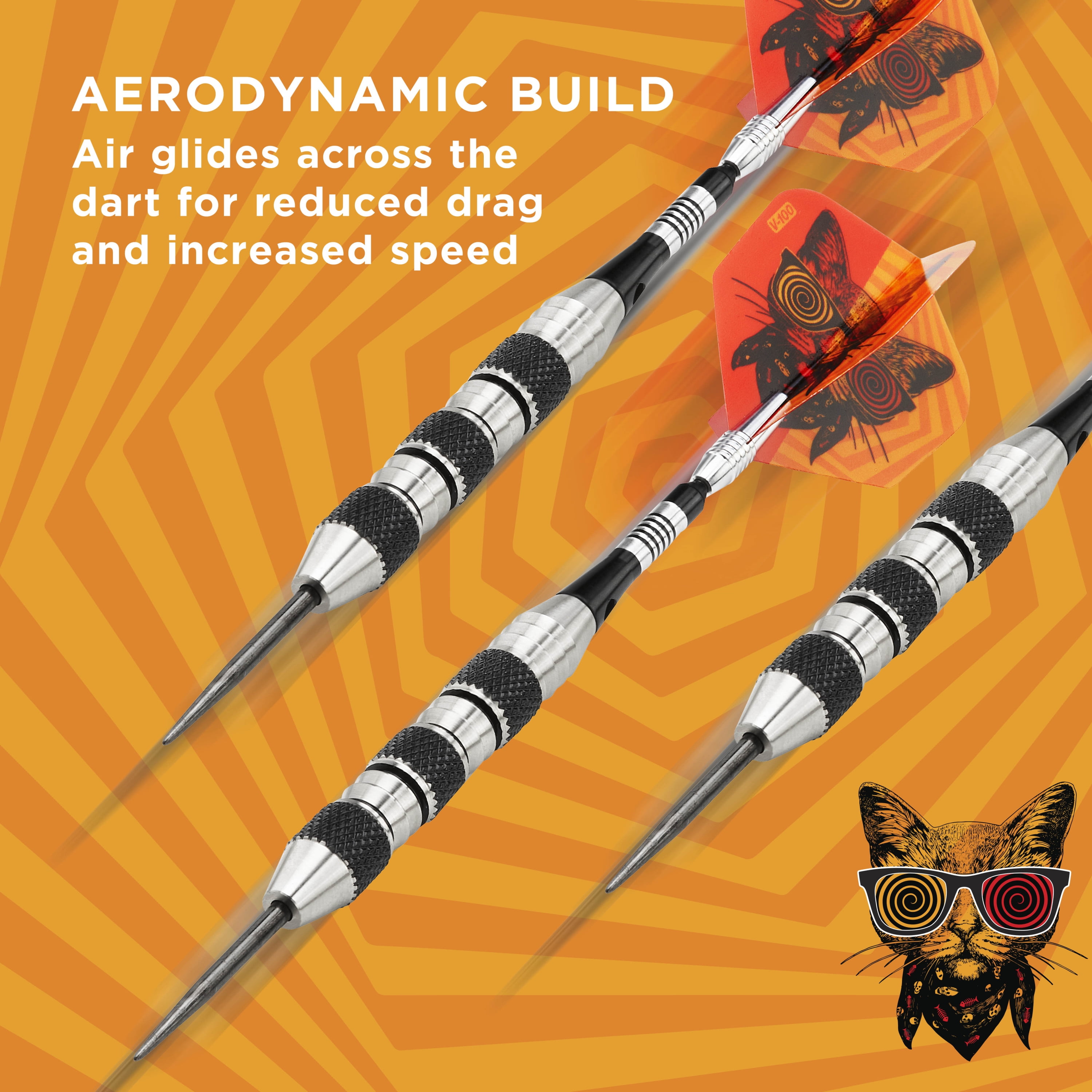 Viper The Freak Steel Tip Darts Knurled and Grooved Barrel 22 gとCasemaster Deluxe Pink Nylon Dart Case Viper The Freak 22 Gram Steel Tip Dart Set \u2013 Chesapeake Billiards