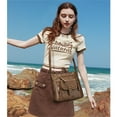 thumbnail image 5 of KL928 Leather Crossbody Bag with Adjustable Strap Multi-Pockets Shoulder bag for Everyday Use,Khaki, 5 of 5