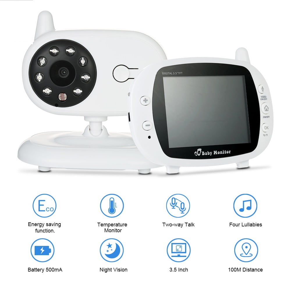 wireless digital video baby monitor 3.5 inch tft