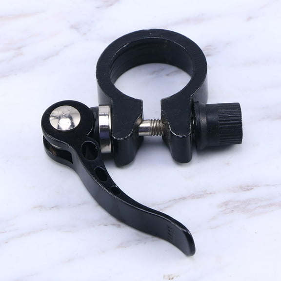 BEADCEST Bike Seat Stand Clamp Durable Construction Aluminum Alloy Bike Seatpost Clamp Black 1Pack