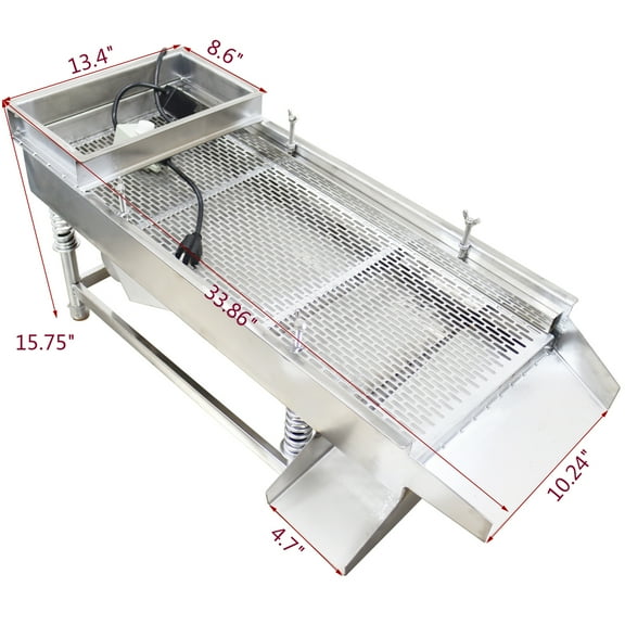 Linear Vibrating Screen Separator Sieving Machine Stainless Steel 5*25mm Screen Mesh