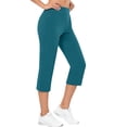 thumbnail image 4 of Capri Pants for Women High Waist Straight Leg Stretch Pants Summer Work Golf Capris with Pockets Casual Yoga Leggings, 4 of 8