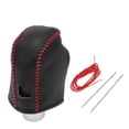 thumbnail image 1 of Protector de pomo de cambio de marcha Unique Bargains para Nissan Altima 2019-2024, cuero sintético, pebbleado, negro rojo, antideslizante, 1 of 1