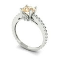 thumbnail image 2 of Clara Pucci 14K White Gold 1.47ct Morganite Solitaire with Accents Ring, 2 of 8