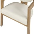 thumbnail image 5 of Pemberly Row Contemporary Faux Leather Cream Wood Dining Chair, 5 of 7