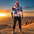 thumbnail image 5 of GrmtClth Men's Fishing Shirts 2026 Patriotic American Flag Pattern Quick Dry Long Sleeve Comfy Hoodies with Face Mask Upf 50+ Sun Protection Top Hot Pink 3XL, 5 of 9