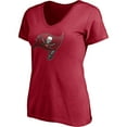 thumbnail image 2 of Women's Fanatics Tom Brady Red Tampa Bay Buccaneers Player Icon Name & Number V-Neck T-Shirt, 2 of 3