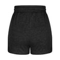 thumbnail image 5 of Lovskoo Shorts for Women Solid Color Summer Shorts Casual Loose Comfy Elastic Waist Yoga Athletic Short Trendy Beach Shorts Black, 5 of 7