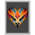 thumbnail image 1 of Symbol Heart Love Phoenix Orange Decorative Graffiti Mural Alphabet Initial Stencil Artwork Framed Wall Art Print A4, 1 of 4
