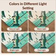 thumbnail image 7 of Design&I 8'x10' Washable Area Rug Fishing Bass And Pike Lake Scene With Wildlife Lure Border Design for King Size Bedroom, Under Bed, Sleek Flatweave Pet Friendly, 7 of 7