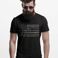 thumbnail image 5 of Distressed American Flag Shirt for Men Black Flag 4th of July Shirts for Men USA Patriotic Shirts, 5 of 8