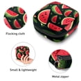 thumbnail image 3 of Watermelon Mini Plush Sanitary Napkin Pouch - Makeup Bag, Period Bags for School, Small Travel Toiletry Bag for Women - 4.7x6.6x6.6 in, 3 of 6
