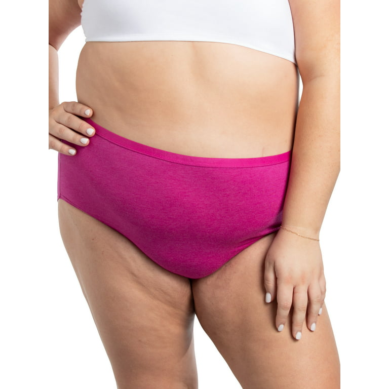 Fruit of the Loom Womens Fit for Me Plus Size Underwear : :  Clothing, Shoes & Accessories