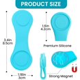 thumbnail image 3 of ABCISI Golf Hat Clip Ball Marker Holder, 4 Pack Silicone with Strong Magnetic Attach to Pocket Cap Edge Gifts for Golfers Men Women (Blue&Orange), 3 of 12