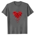 thumbnail image 4 of PNTUTB Men's Valentine's Day Fashion Heart Print Crew Neck Short Sleeve Pullover Casual Loose Comfort Tops, 4 of 5