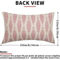thumbnail image 4 of Pink Boho Lumbar Pillow Covers 12x20 Set of 2 Bohemian Ethnic Geometric Herringbone Print Decorative Throw Pillows Outdoor Pillowcase Rectangle Linen Farmhouse Cushion Case Decor for Couch Sofa Bed, 4 of 5