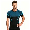thumbnail image 7 of KLHDSF Men's Athletic Short Sleeve Compression Shirts Stretch Performance T-Shirt Running Workout Tops Quick Dry Base Layer Blue XL, 7 of 7
