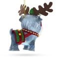 thumbnail image 3 of Schnauzer wearing Reindeer Costume Glass Christmas Ornament, 3 of 5