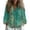 18#Green, variant on Floral Linen Shirt for Women Spring Summer Boho Front Button Down Tops Vintage Casual Long Sleeve Oversized Tees Top