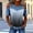 Navy, variant on Women's Cut Out Cold Shoulder Tops Summer Denim Patchwork Short Sleeve Crew Neck Gradation T Shirts Blue