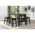 thumbnail image 2 of Trent Home 5-Piece Wood Counter Height Dining Set in Gray and Black, 2 of 9
