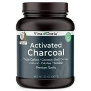 Viva Doria Virgin Activated Charcoal Powder, Coconut Shell Derived, Food Grade, 20 Oz