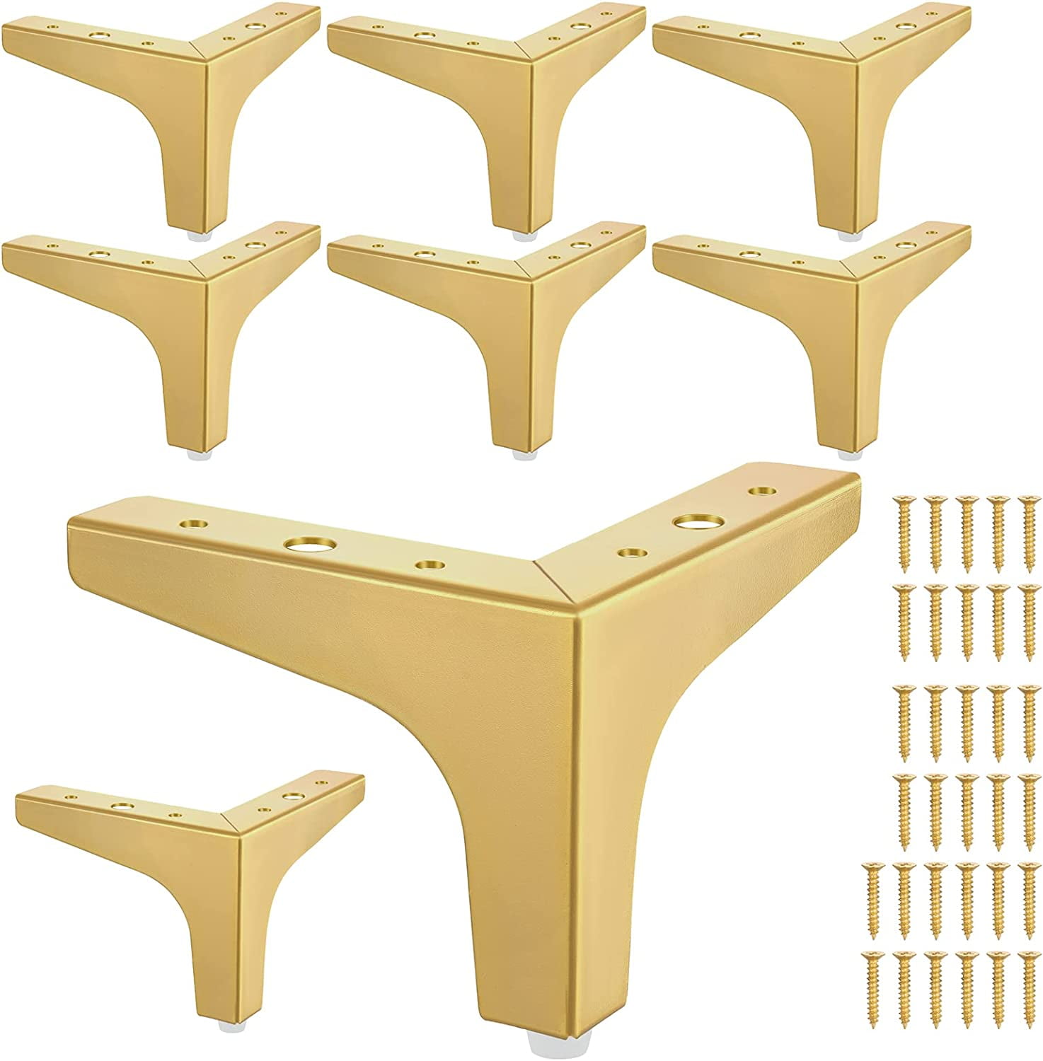 8Pcs Replacement Sofa Legs Solid Furniture Armchair Feet Legs Golden Sofa Feet Heavy