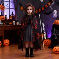 thumbnail image 2 of Alaiyaky Hooded Cape Halloween,Vampire Cape Witch Cloak, Adult/Kids Halloween Fancy Dress Costume, Cosplay Poncho,Cloak for Halloween Party Fancy Dress, 2 of 6