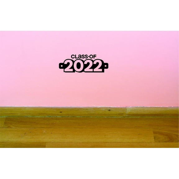 Custom Decals Class Of 2022 Wall Art Size: 14 X 28 Inches Color: Black