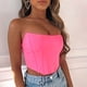 thumbnail image 2 of Moda mujer Casual sólido Sexy sin mangas Bandeau chaleco Base camisa Tops Fridja qr1299, 2 of 6