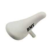 12" Saddle W/Post Bmx White. Bike seat, bicycle seat, Bike part, bicycle part, seat for bike