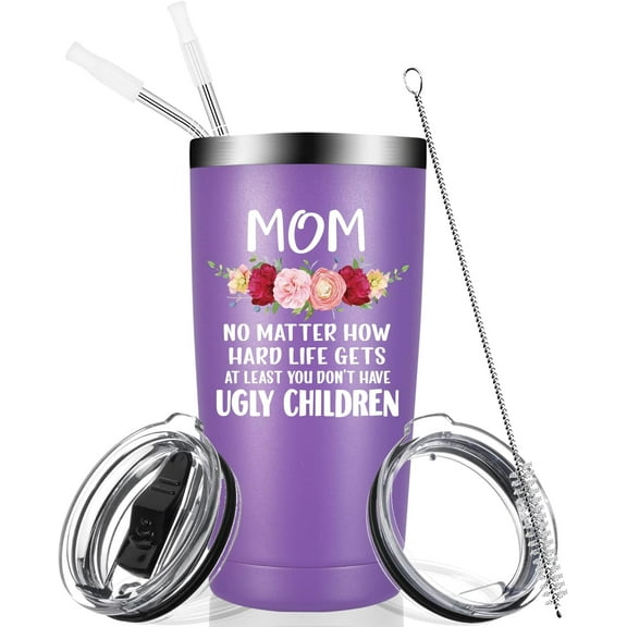 Gifts for Mom from Daughter, Son, Husband First Mothers Day Gifts for Mom Women, Wife - Funny Birthday Gifts Ideas for Mom -Personalized Best Mom Ever Presents for New Mom,Bouns Mom 20 oz Tumbler