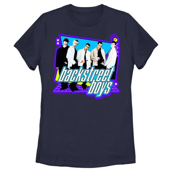 Women's Backstreet Boys Band 90s Pop Grid Graphic T-Shirt