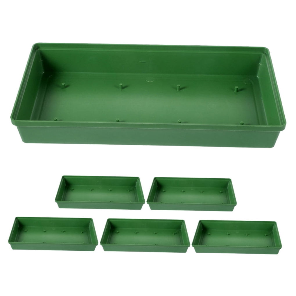 Raindrops 6-Piece Hydrangea Flower Mud Fixing Plates Set, Green, 26x12x4 cm, Floral Arrangement Supplies