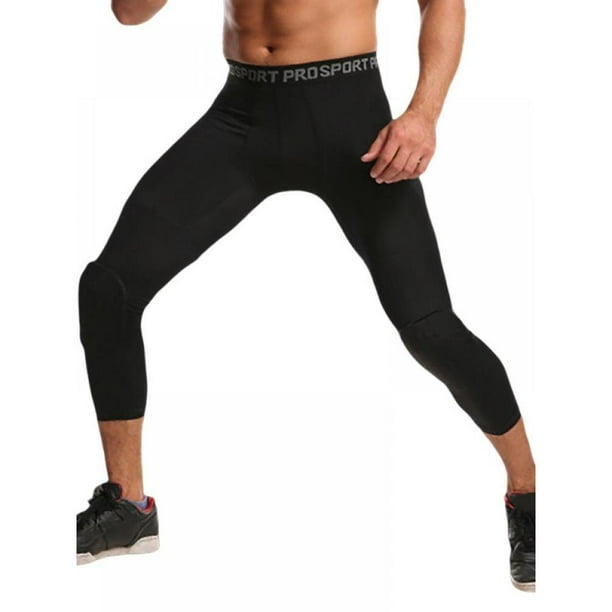 OUSITAID Final Clear Out! Men Fitness Anti-Collision Pants Skin-friendly Basketball  Knee Protective Cropped Sports Pants 