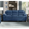 thumbnail image 3 of Esofastore 3-Piece Contemporary Textured Living Room Furniture Set, Blue, 3 of 7