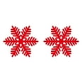 thumbnail image 2 of Sunjoy Tech 2Pcs Christmas Placemat Durable Reusable Snowflake Shaped Coaster for Festive Dining Table Decorations, 2 of 8