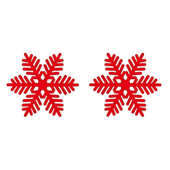 HomeLife 2Pcs Christmas Placemat Durable Reusable Snowflake Shaped Coaster for Festive Dining Table Decorations