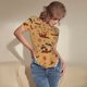 thumbnail image 3 of Fotbe Brown Mushrooms Body de Mujer con Cuello Redondo y Mangas Cortas, Sin Mangas Ajustado, Suave, Cómodo y Básico-Large, 3 of 7