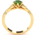 thumbnail image 3 of Celtic Trinity Knot Peridot Engagement Ring In 14k Yellow Gold, 3 of 6