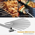 thumbnail image 2 of Skewers for Grilling, 13.7 Inch Metal Kabob Skewers with Portable Storage Tube Stainless Steel BBQ, 2 of 5