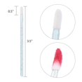 thumbnail image 2 of 200 Pieces Lip Gloss Applicators Disposable lipstick Wands Brushes Crystal Make Up Applicator - Blue, 2 of 7