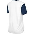 thumbnail image 3 of Women's New Era  White/Navy Denver Broncos Third Down Colorblock T-Shirt, 3 of 3